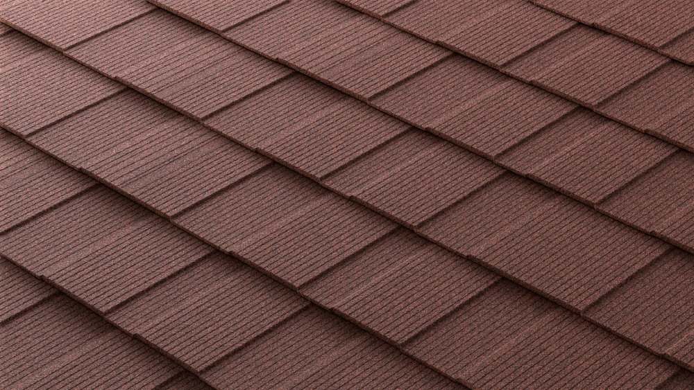 Shingle Roof Tile in Scarlet