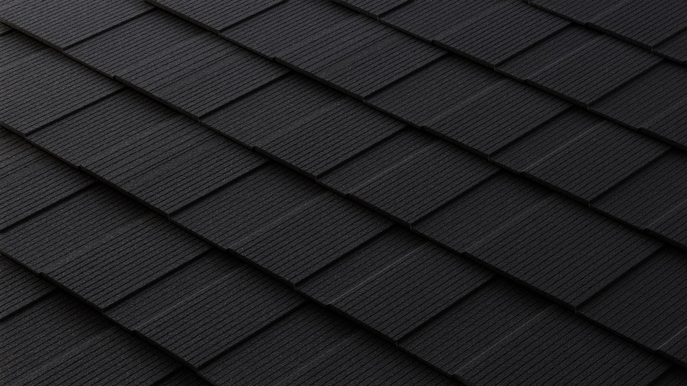 Shingle Roof Tile in Coal Black